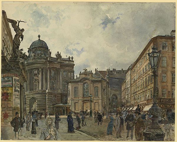 Rudolf von Alt Wien Michaelerplatz 1888